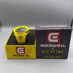 Rockwell x Rockstar Energy Drink Wristwatch Men Yellow Coliseum‎ Rider Digital